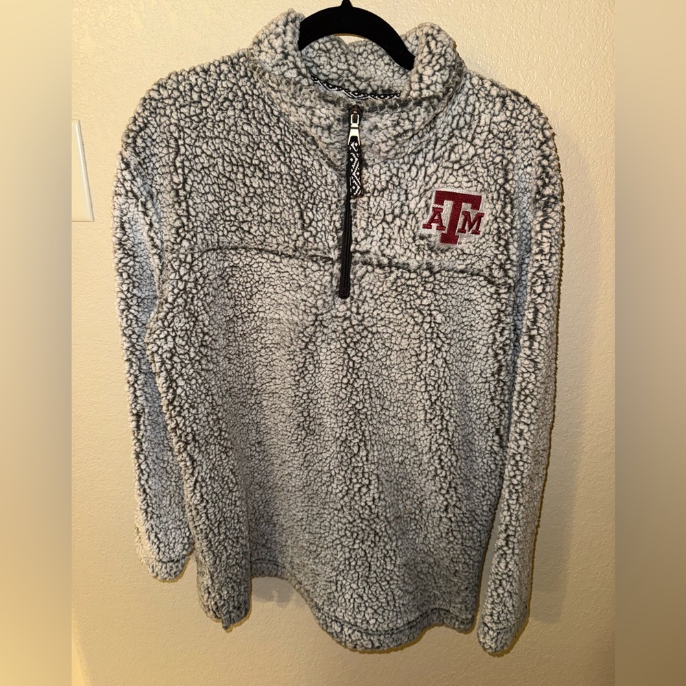 Texas A&M Gray Sherpa Pullover